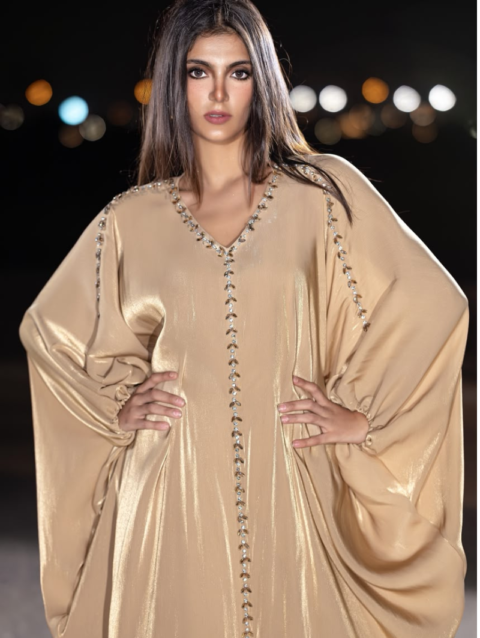 Luxury Champagne Gold Kaftan Abaya