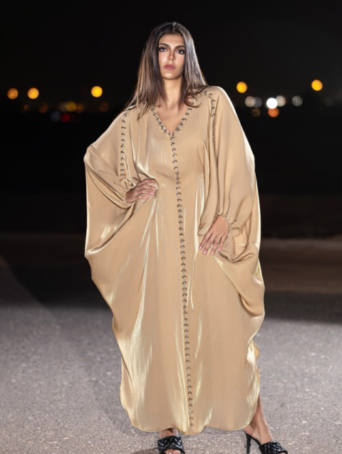 Luxury Champagne Gold Kaftan Abaya